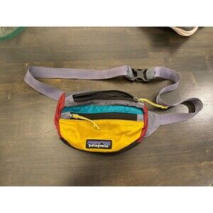 Patagonia Colorblock Crossbody Waist Pack — Yellow, Teal, Red, Gray